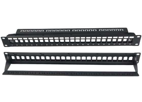 Quality  Blank Network Patch Panel Unshielded RJ45 24 Port 1U Patch Panel factory