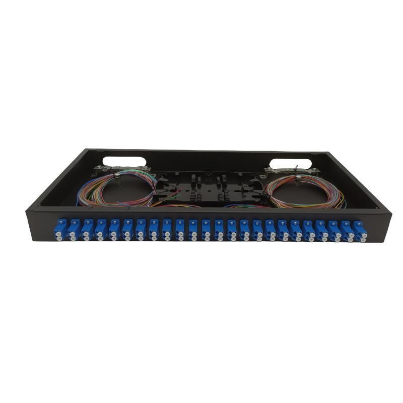FTTH ODF Wall Mount 48 Fibers Fiber Optic Patch Panel With LC Duplex ...
