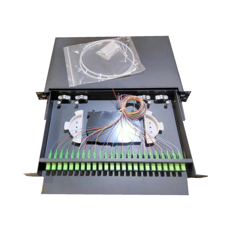 Rack Mount 19 Inch Fiber Optic Patch Panel For Single Mode Or Multimode ...
