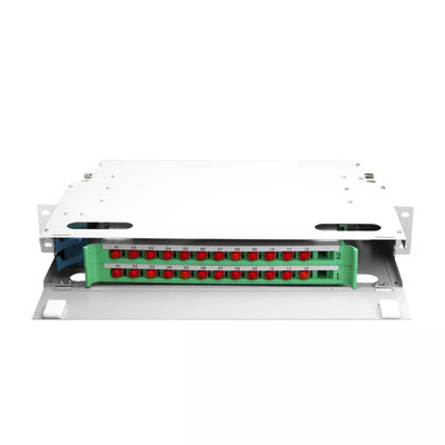 FTTH 1U Fiber Panel 24 Core 19 Inch Rack Patch Panel ODF Unit