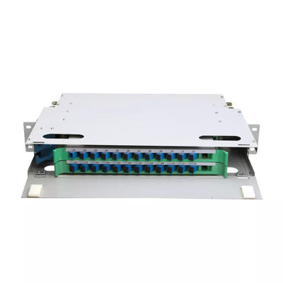 FTTH 1U Fiber Panel 24 Core 19 Inch Rack Patch Panel ODF Unit