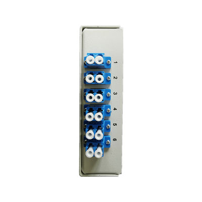 12 Core Cold Rolled Steel Fiber Optic Din Rail Terminal Box With Lc Duplex Adapter