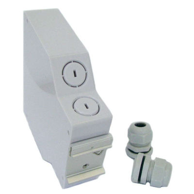 Abs Plastic Din Rail Mount Optical Fiber Terminal Box 12 Adapters Lc/Upc Simplex