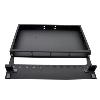 1U MTP Cassette Module 96F MPO To LC Patch Panel Rack Mount Black