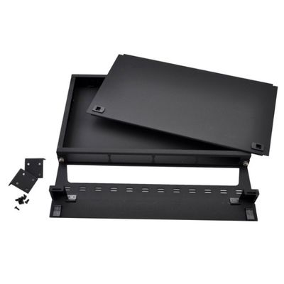 1U MTP Cassette Module 96F MPO To LC Patch Panel Rack Mount Black
