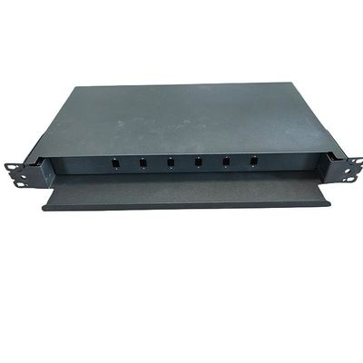 6 Port Fiber Optic Patch Panel SC 12 Core 1U Rack Mount Fiber Enclosure