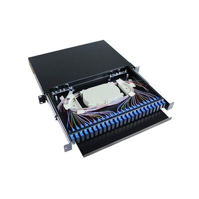 Drawer Type Fiber Optic Termination Panel Box 48 Core 1U Sliding