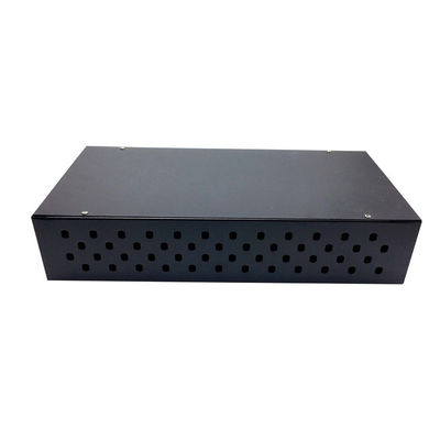 Cold Roll Steel Rack Fiber Optic Patch Panel 0.8mm Thick 2U FC Adapter