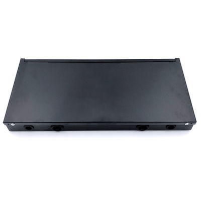 1U Rack Mount Patch Panel Fiber Optic 19&quot; 24 Core SC LC With Splice Trays
