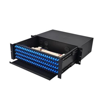 3u 3ru 19&quot; ODF 96 Fiber Optic Rack Mounted Enclosure Drawer Type Patch Panel