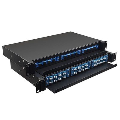 19&quot; 24 Port Fiber Optic Patch Panel Indoor Rack Mount 1U ODF 24 Core