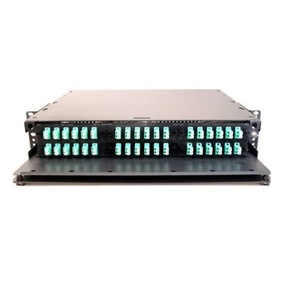 LGX 2U Rack Mount Fiber Enclosure 6 Adapter Panel LC UPC Duplex 6 Slots 72F