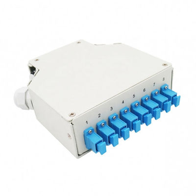 8 Port Din Rail Mounted Fiber Optic Din Rail Terminal Box With Sc/Upc Adapter Singemode Pigtails