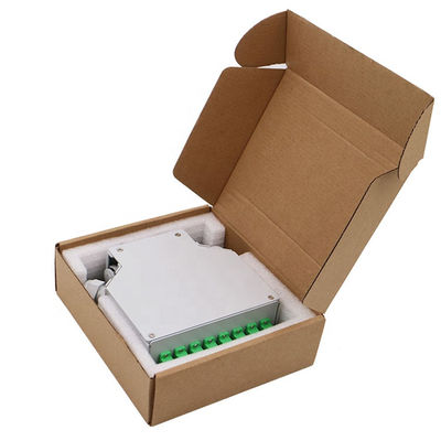 8 Port Din Rail Mounted Fiber Optic Din Rail Terminal Box With Sc/Upc Adapter Singemode Pigtails