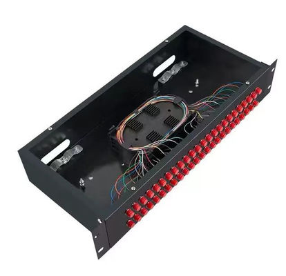 2U Optical Fiber Distribution Panel Box Enclosure Rack Mount Fc Adapter