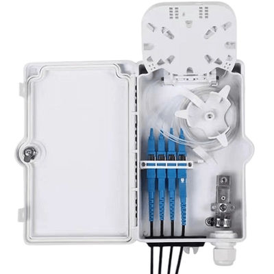 4Port Fiber Optic Terminal Box SC UPC SX SM White IP66 For Telecommunication