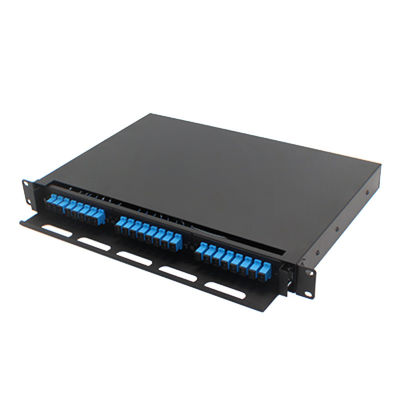 FTTH Fiber Optic Patch Panel Rack Mount 1U 24 Cores SC LC FC ST