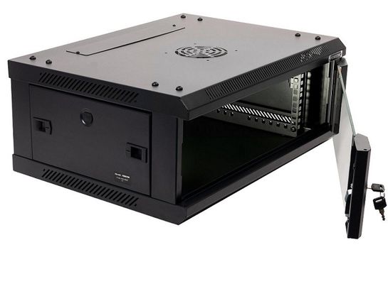 Single Section 4U Server Rack Cabinet Reinforced Wall Mount With Fan