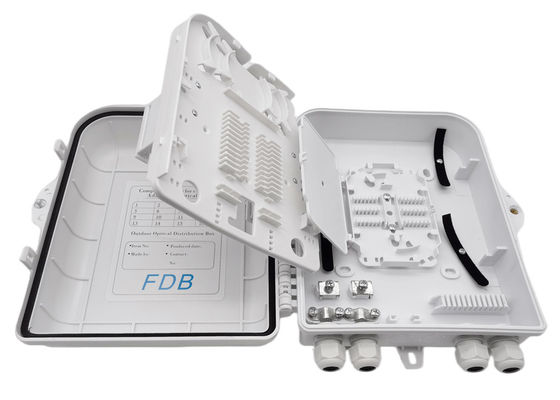 White Fiber Optic Splitter Box LC 1x16 PLC Splitter Wall Mount