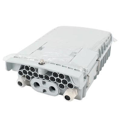 SM / MM Fiber Optic Splitter Box Light Grey 1x8 PLC Splitter