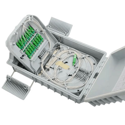 SM / MM Fiber Optic Splitter Box Light Grey 1x8 PLC Splitter