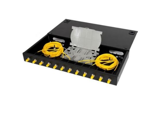 Fixed Fiber Optic Rack Mount Enclosure 12 Core Patch Panel 1U St Upc Adapter​