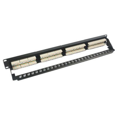 1U 24 Port Keystone Unshielded Patch Panel Keystone RJ45 DustProof
