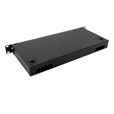 24 Port 1U Rack Mount Fiber Optic Patch Panel With SC/UPC Adapter