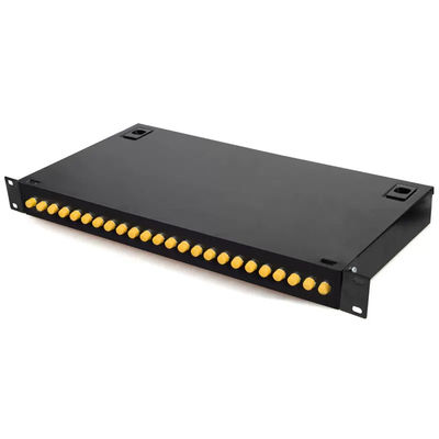 1U Rack Mount Type ODF Fiber Optic Patch Panel 24 Port With FC/UPC Adapter