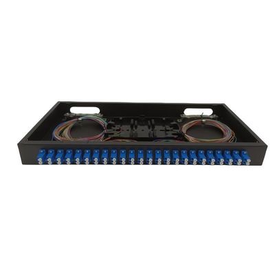 FTTH ODF Wall Mount 48 Fibers Fiber Optic Patch Panel With LC Duplex Coupler Pigtails