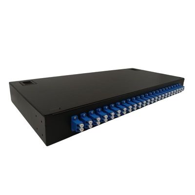 48 Core LC Duplex Fiber Optic Patch Panel Black Color