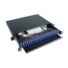 LC Duplex Fiber Optic Patch Panel Black Color for Network Connection