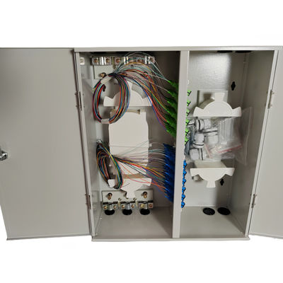 Metal Wall Mount Fiber Enclosure 72 Core With 2 Door And Dual Locks