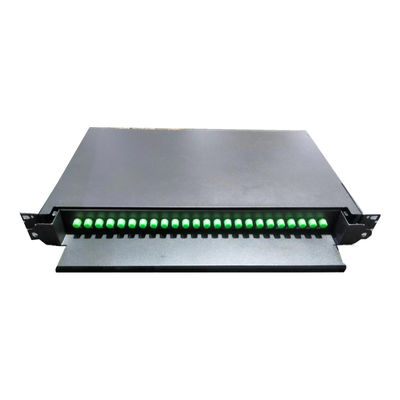 Rack Mount 19 Inch Fiber Optic Patch Panel For Single Mode Or Multimode Cable Type