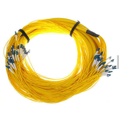 SM 9/125 G652D (OS2) LSZH 12 Fibers LC/UPC-LC/UPC Fibre Optic Breakout Cables 1M