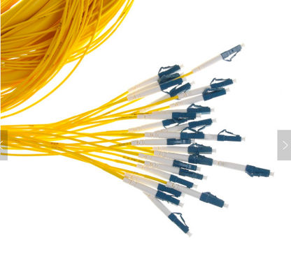 SM 9/125 G652D (OS2) LSZH 12 Fibers LC/UPC-LC/UPC Fibre Optic Breakout Cables 1M