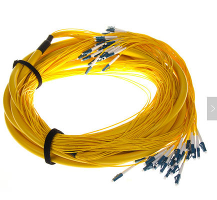 SM 9/125 G652D (OS2) LSZH 12 Fibers LC/UPC-LC/UPC Fibre Optic Breakout Cables 1M