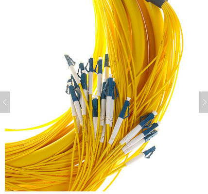 SM 9/125 G652D (OS2) LSZH 12 Fibers LC/UPC-LC/UPC Fibre Optic Breakout Cables 1M