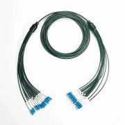 Customized Military Tactical Antirodent Single Mode 12 Core LC SC FC ST Armure Optical Cord Armored LSZH Fiber Patch Cable